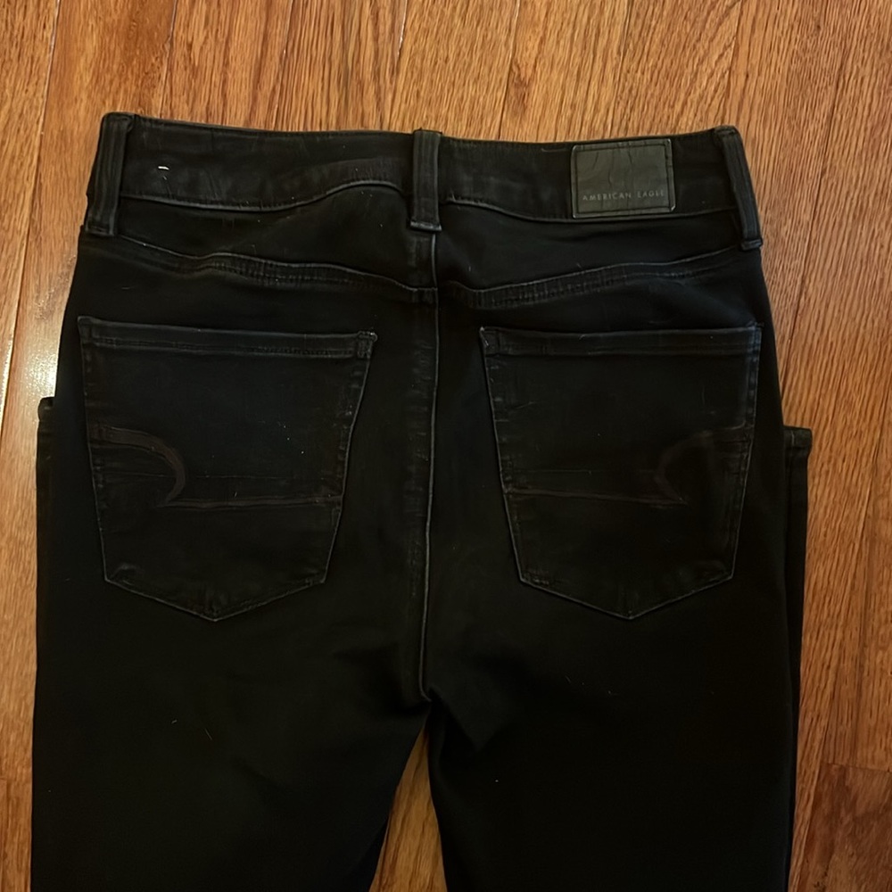 American Eagle Black 360 Ne(x)t Level Stretch High Rise Skinny Jeans Women’s 2 - Picture 8 of 9